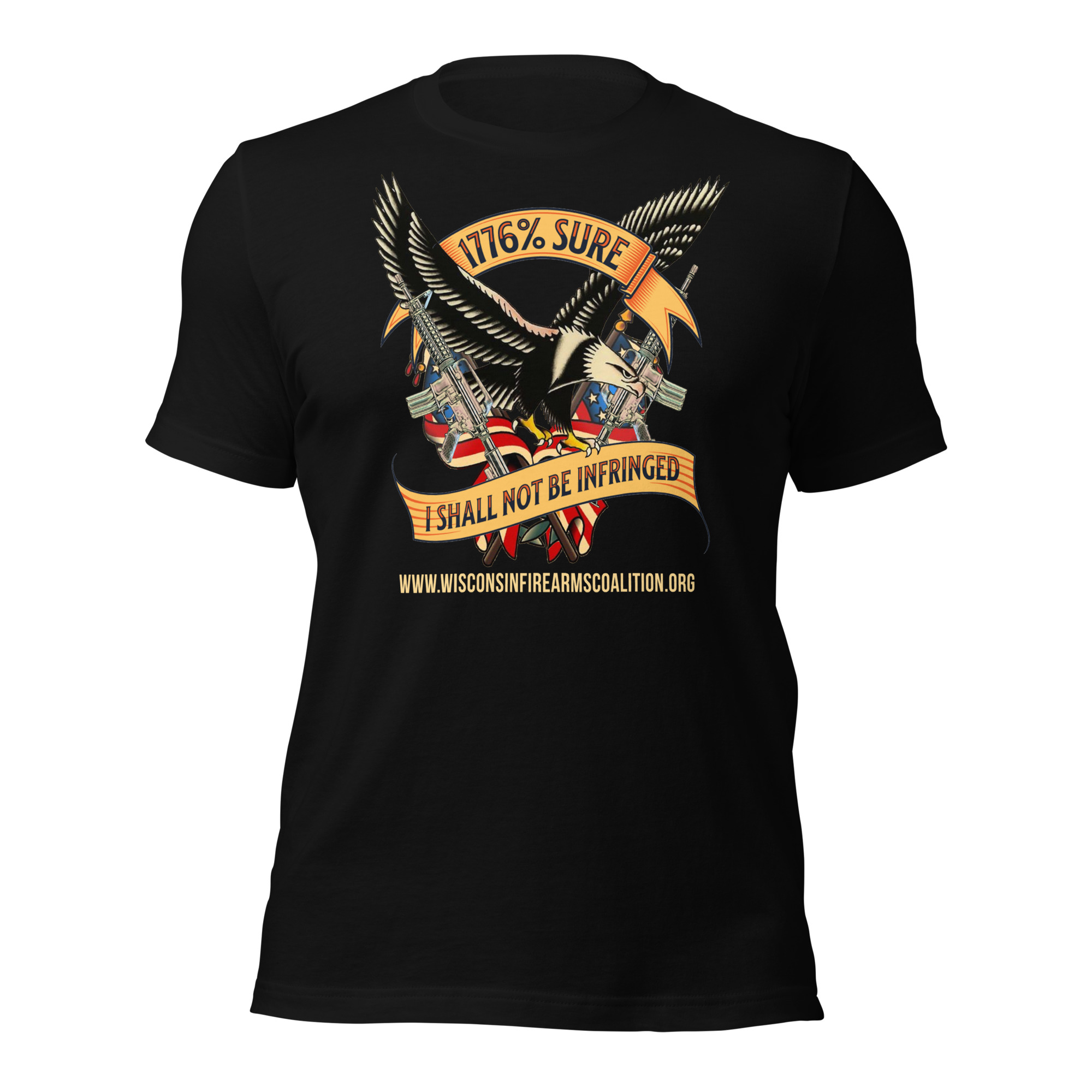 Gold Text -“I’m 1776% Sure” Premium -Unisex t-shirt - Image 3