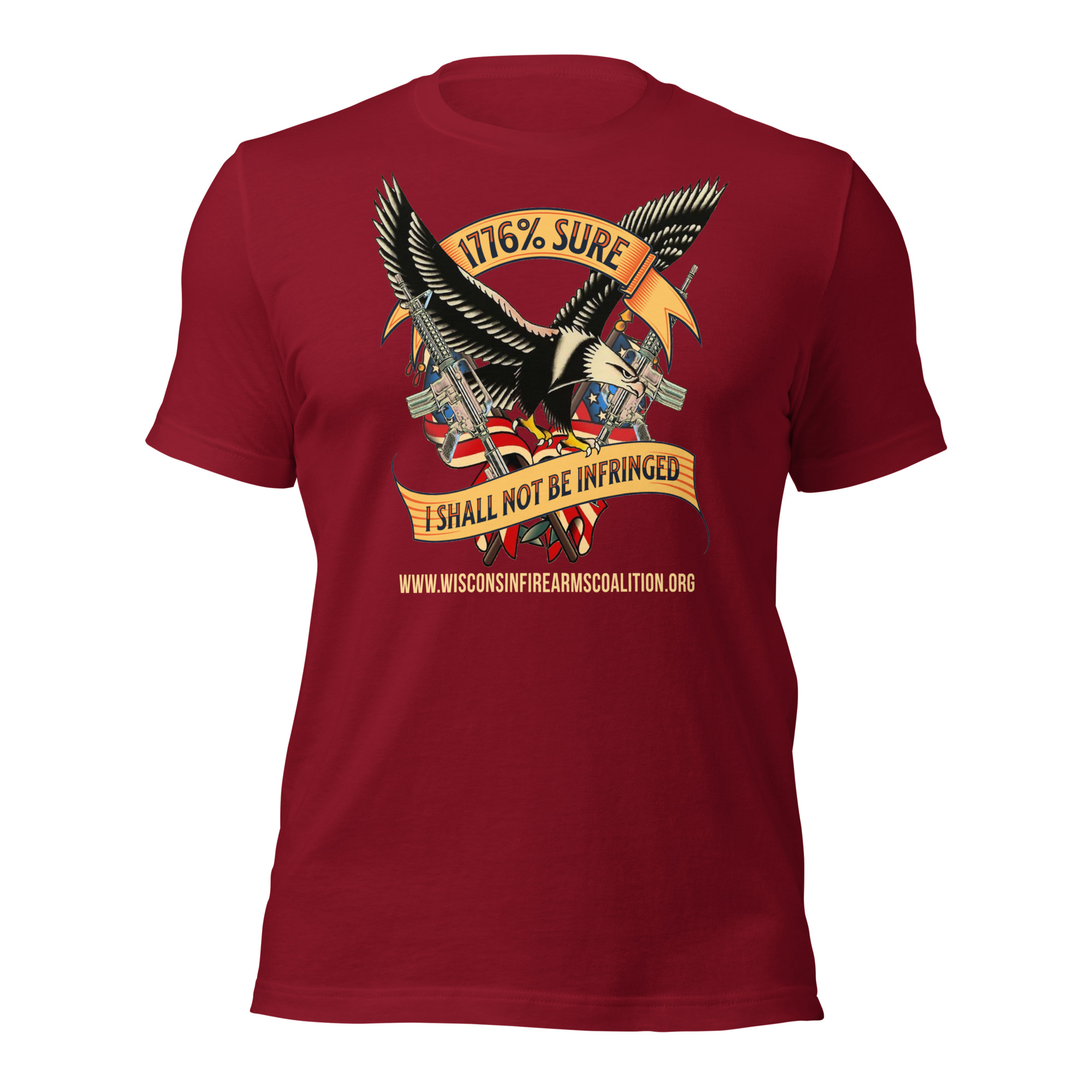 Gold Text -“I’m 1776% Sure” Premium -Unisex t-shirt - Image 4