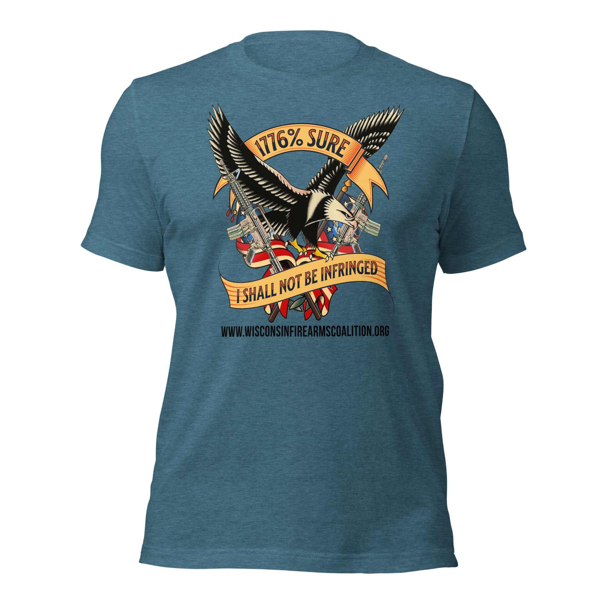 Black Text -“I’m 1776% Sure” Premium -Unisex t-shirt - Image 3