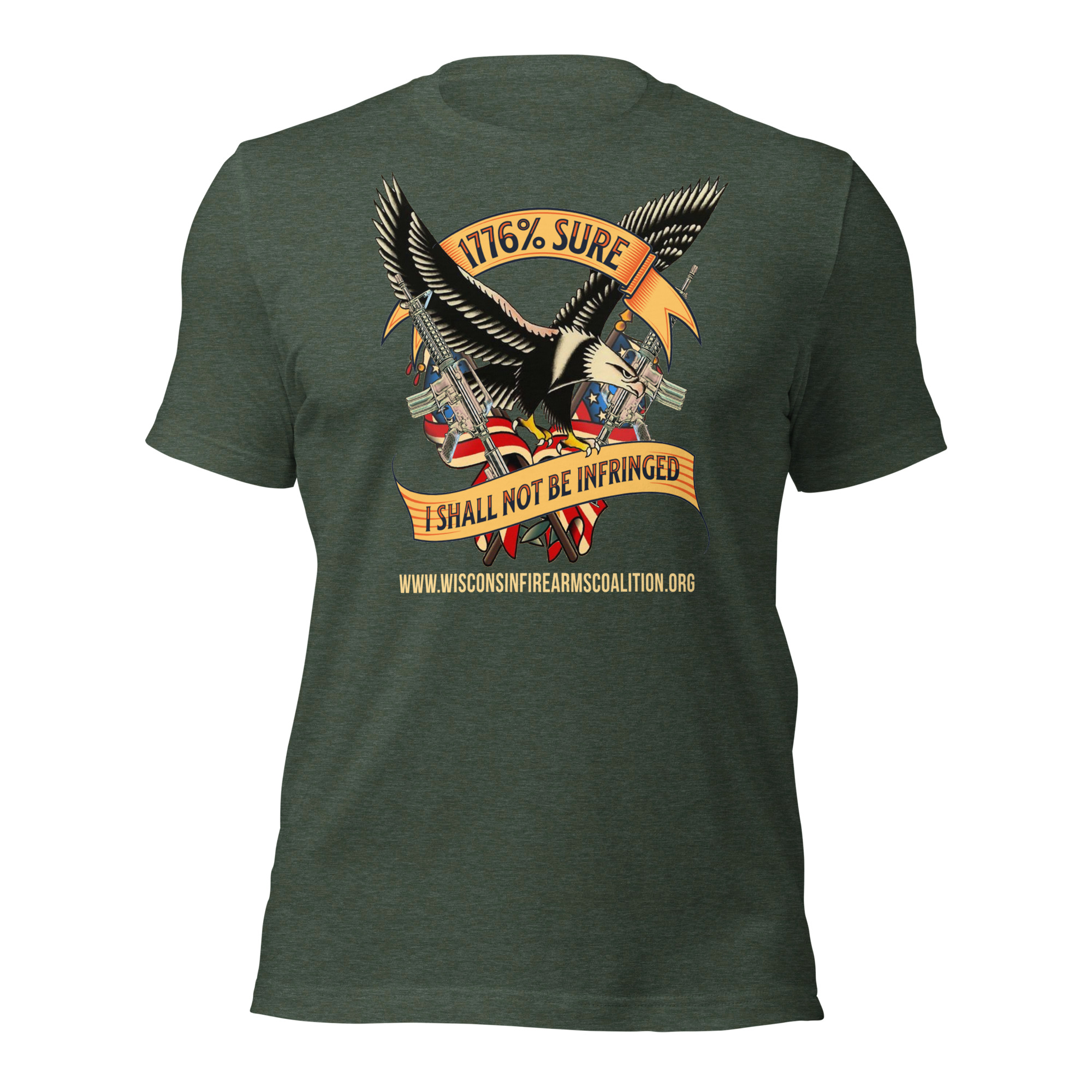 Gold Text -“I’m 1776% Sure” Premium -Unisex t-shirt - Image 6