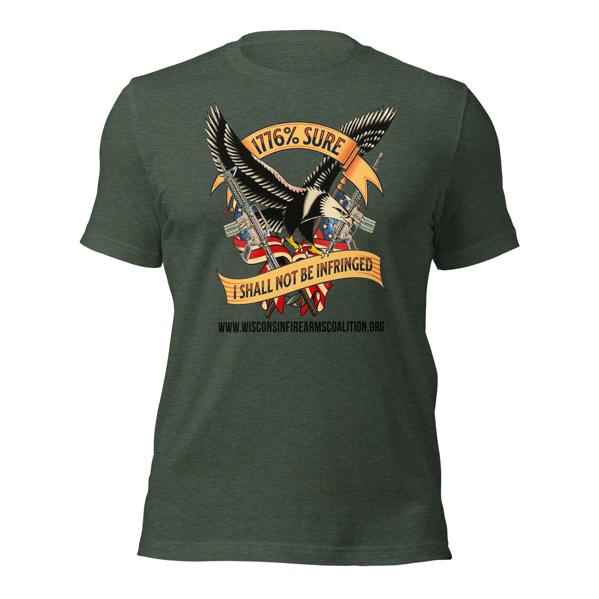 Black Text -“I’m 1776% Sure” Premium -Unisex t-shirt - Image 2