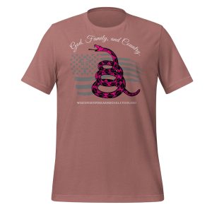 Women’s – White Text – God, Family and Country - Premium Unisex t-shirt