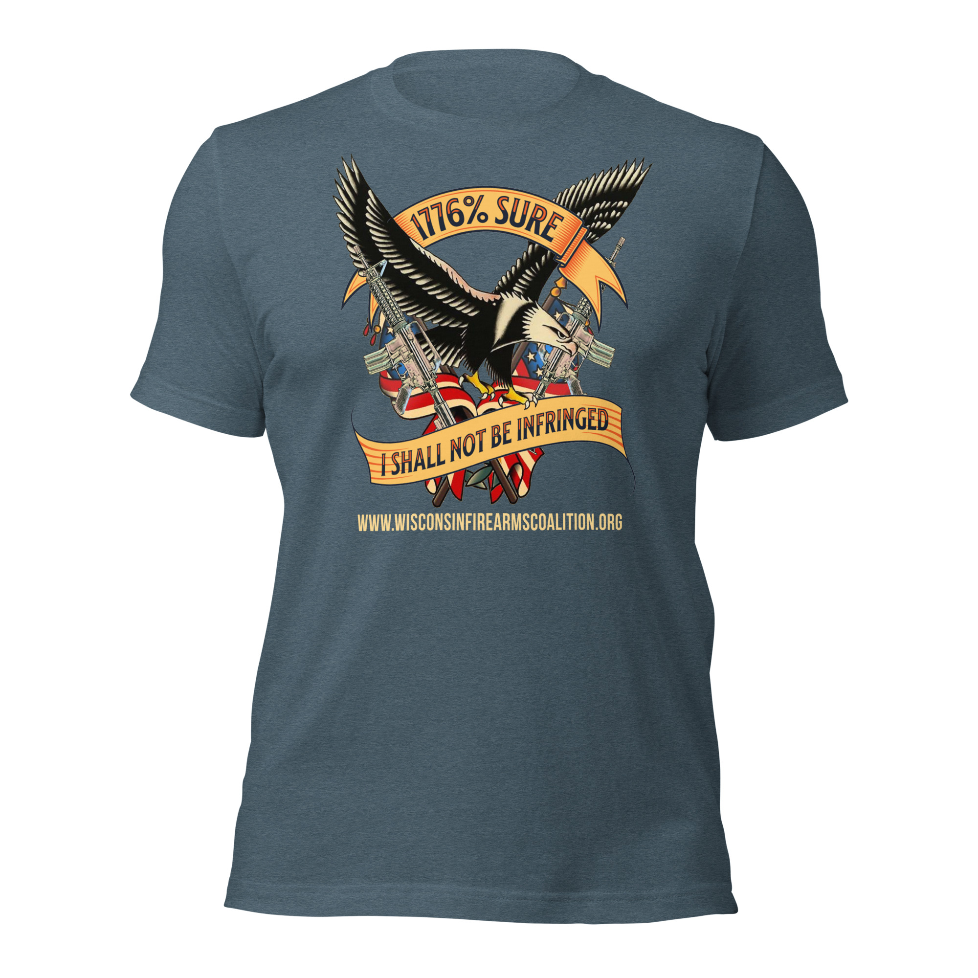 Gold Text -“I’m 1776% Sure” Premium -Unisex t-shirt - Image 7