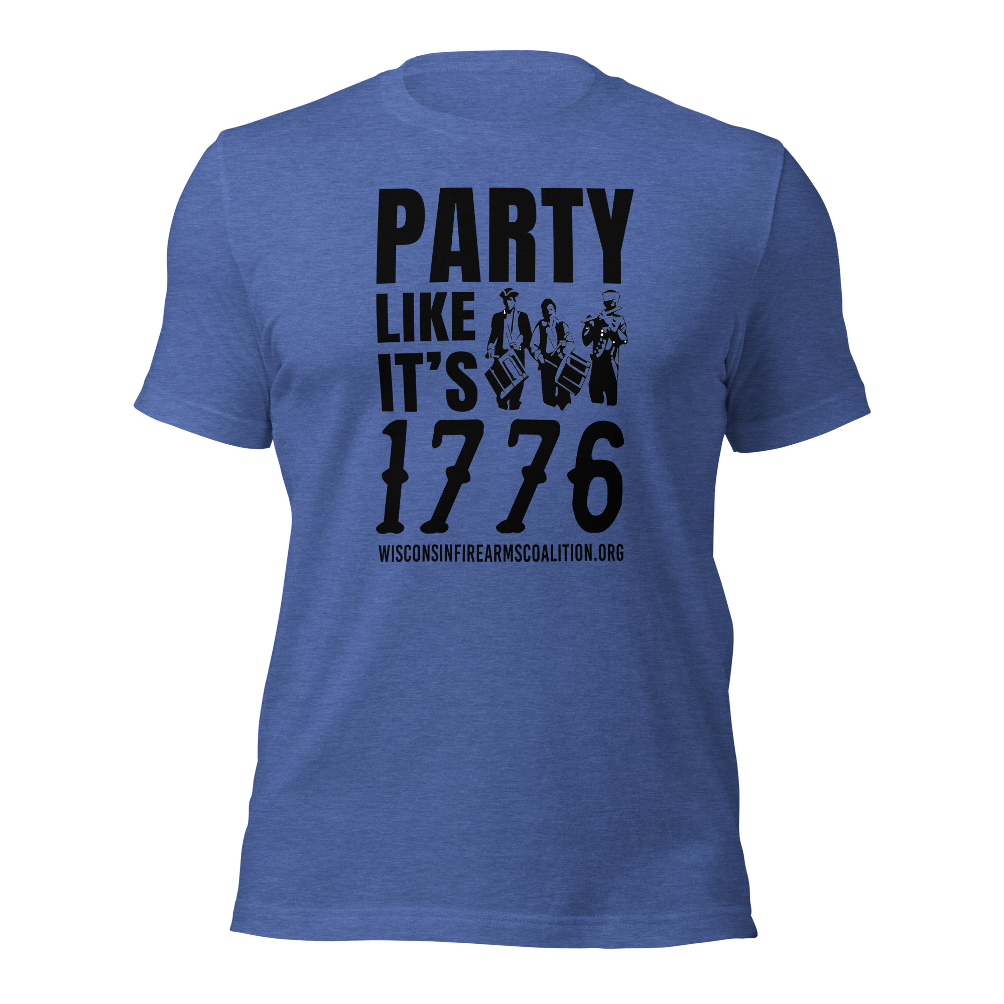 Party Like it's 1776% Short-Sleeve - Premium Unisex – Dark Text - Image 5