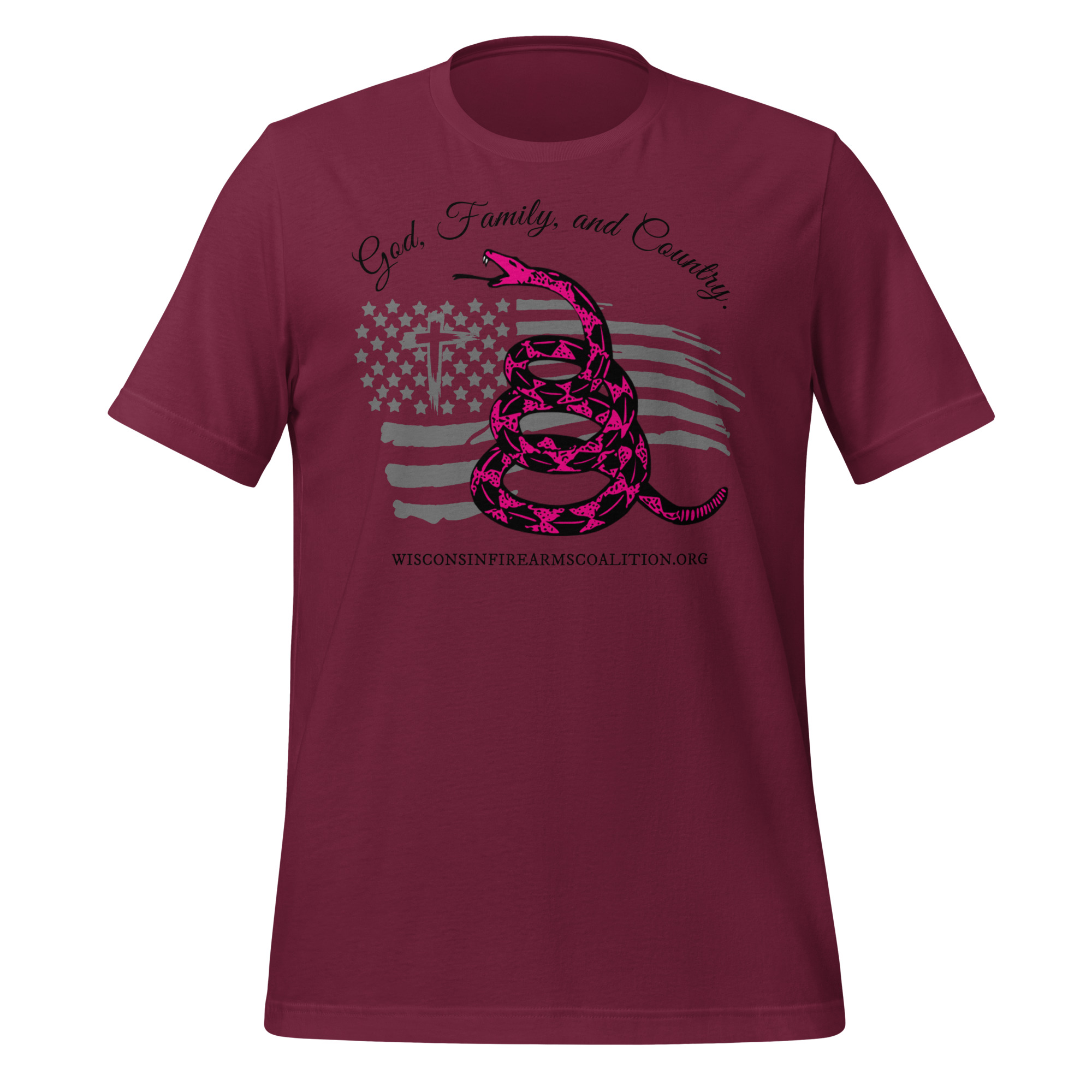 Women’s – Black Text – God, Family and Country – Premium Unisex t-shirt - Image 2
