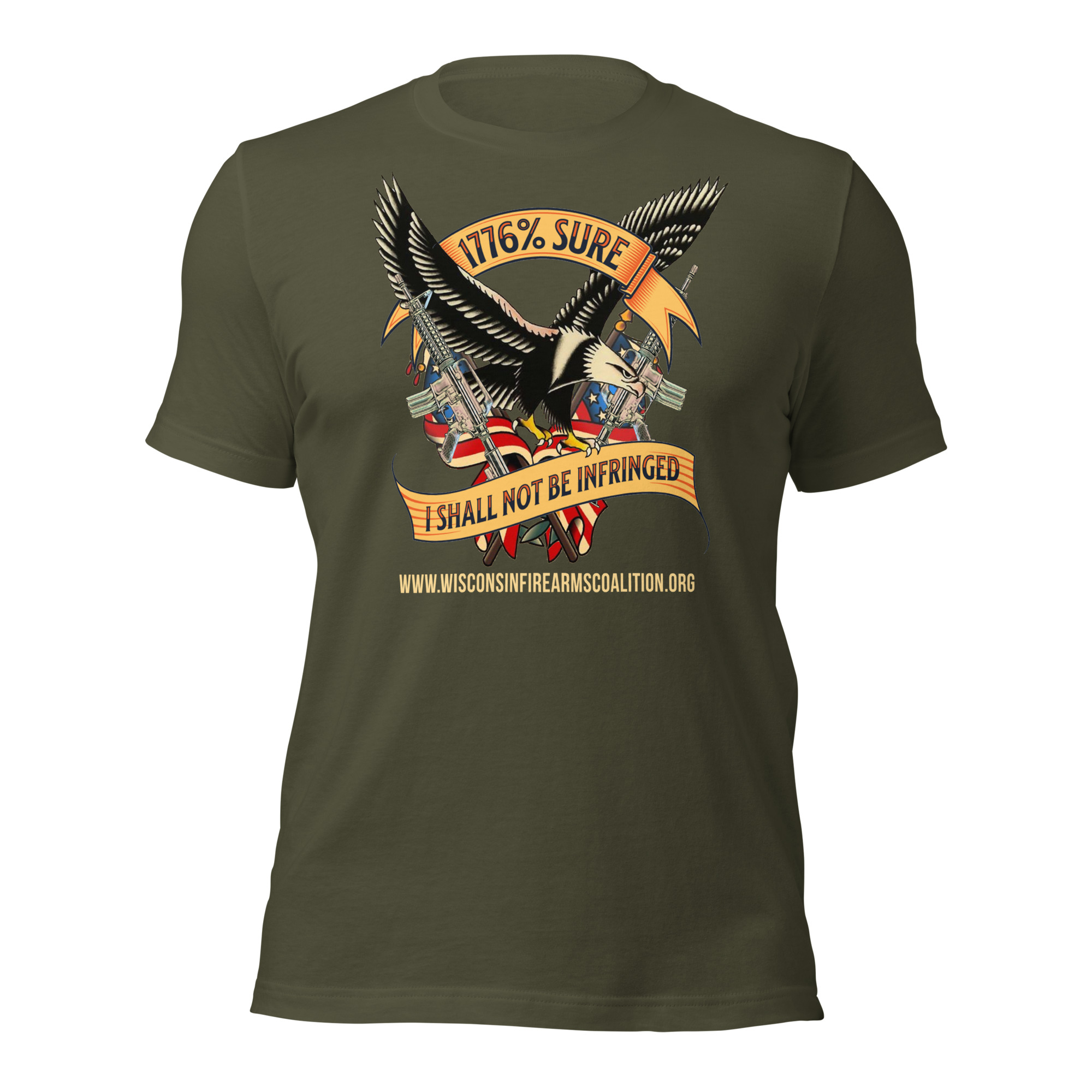 Gold Text -“I’m 1776% Sure” Premium -Unisex t-shirt - Image 5