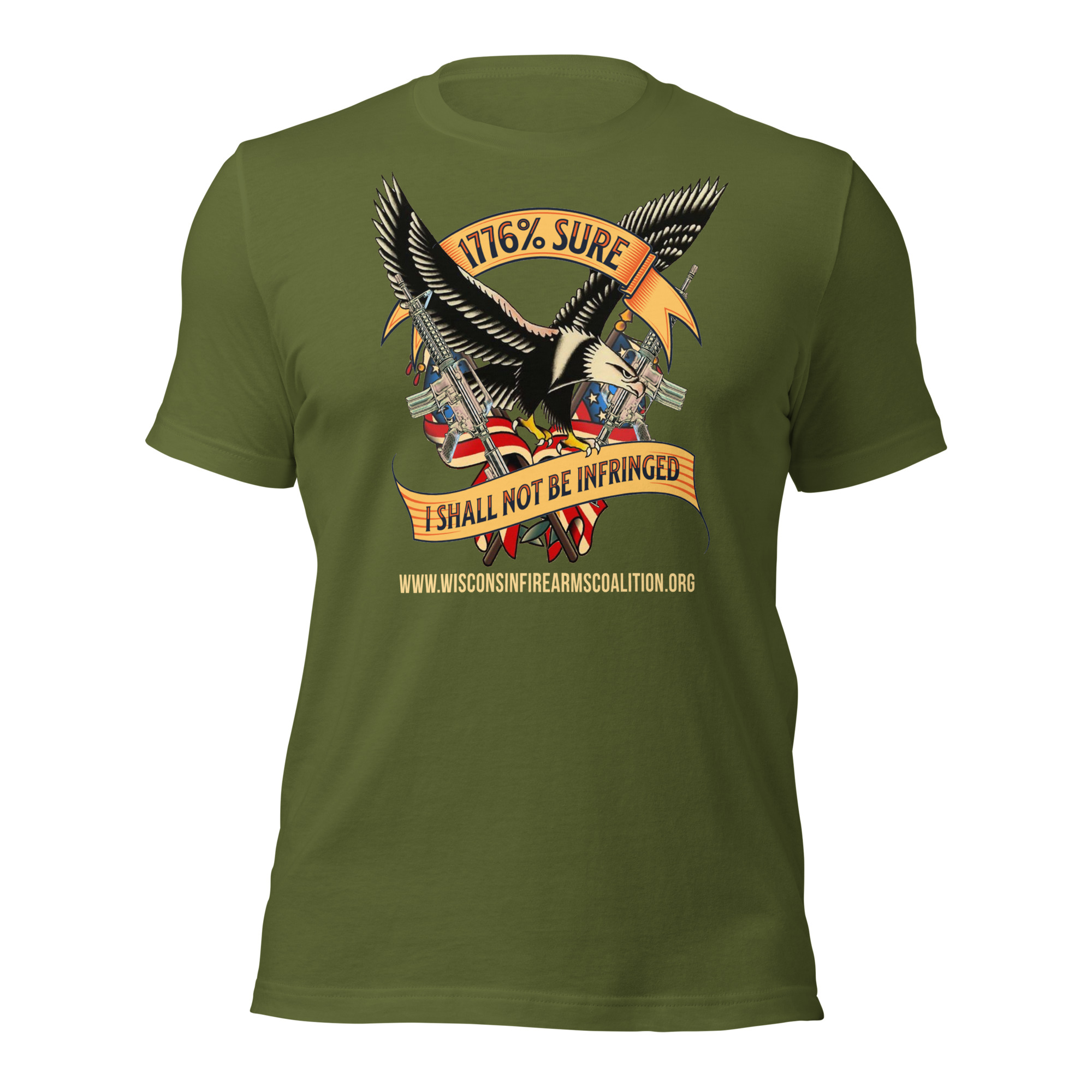 Gold Text -“I’m 1776% Sure” Premium -Unisex t-shirt - Image 8