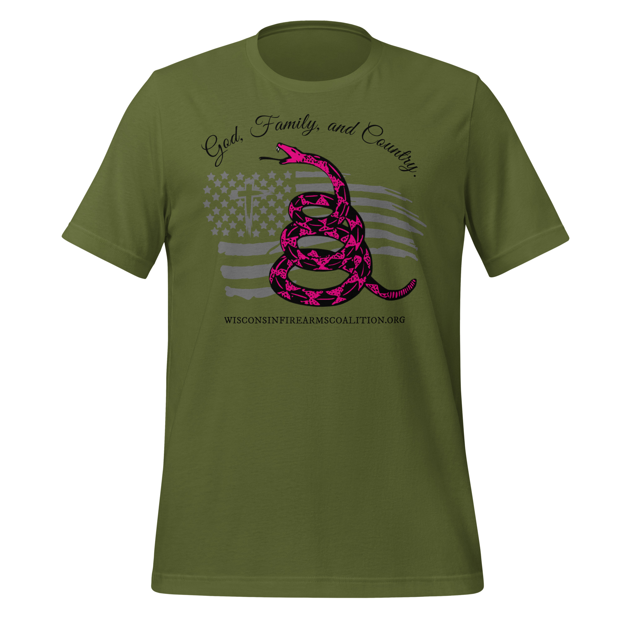 Women’s – Black Text – God, Family and Country – Premium Unisex t-shirt - Image 3