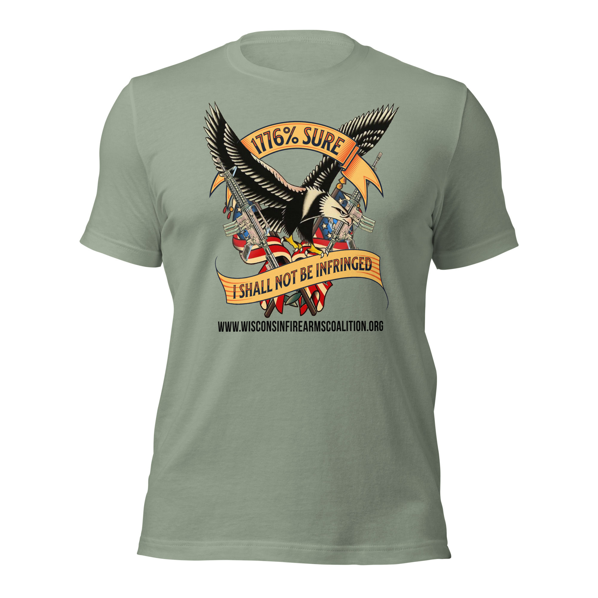 Black Text -“I’m 1776% Sure” Premium -Unisex t-shirt - Image 5