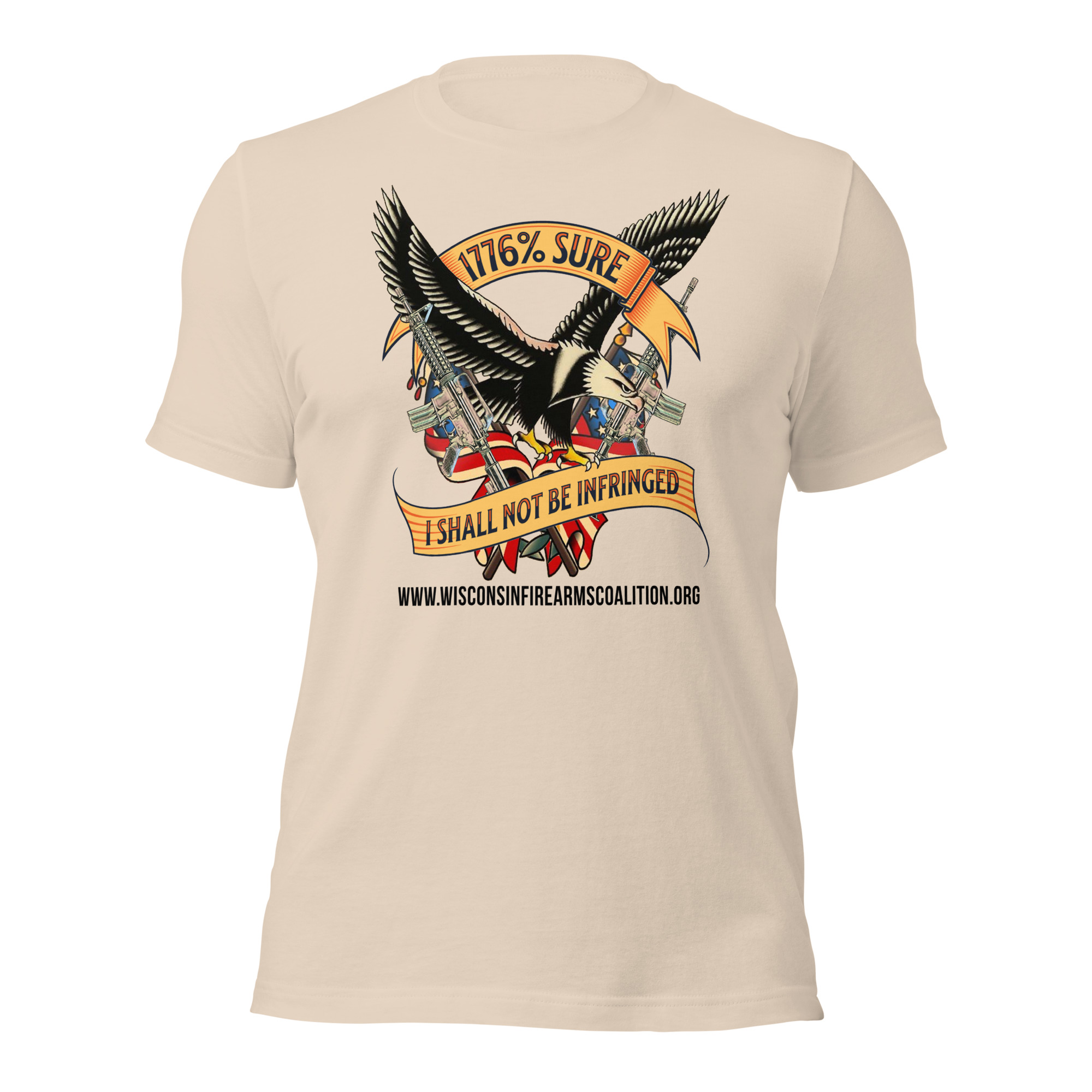 Black Text -“I’m 1776% Sure” Premium -Unisex t-shirt - Image 6