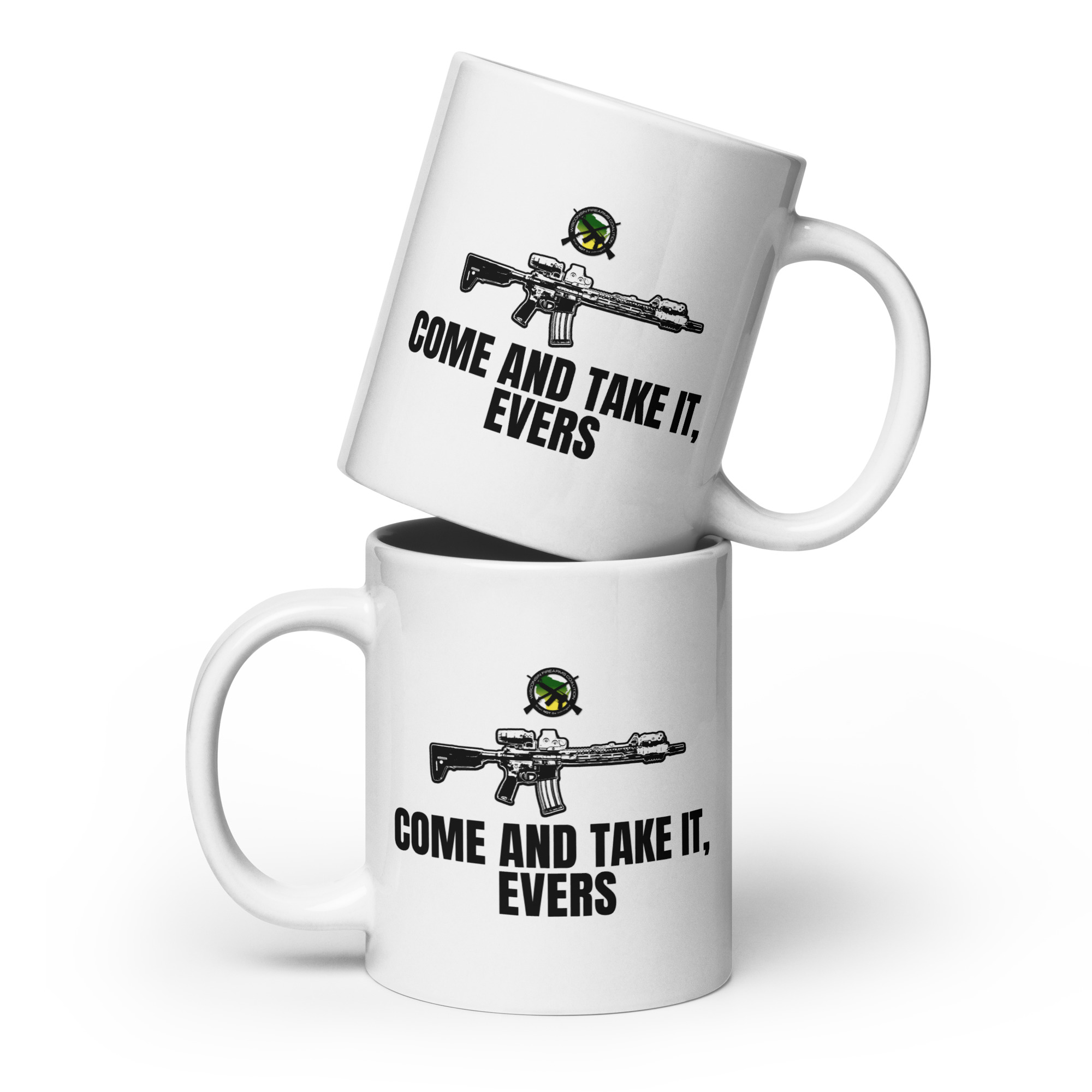 Come and Take It Evers - White glossy mug - Image 3